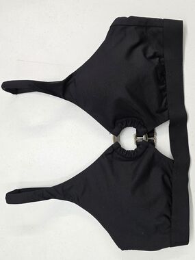 knix Black Ring-Detail Bikini Top